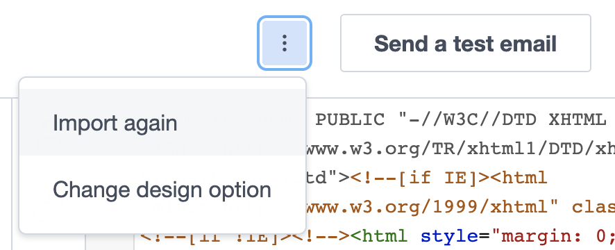 Import custom coded emails from the web