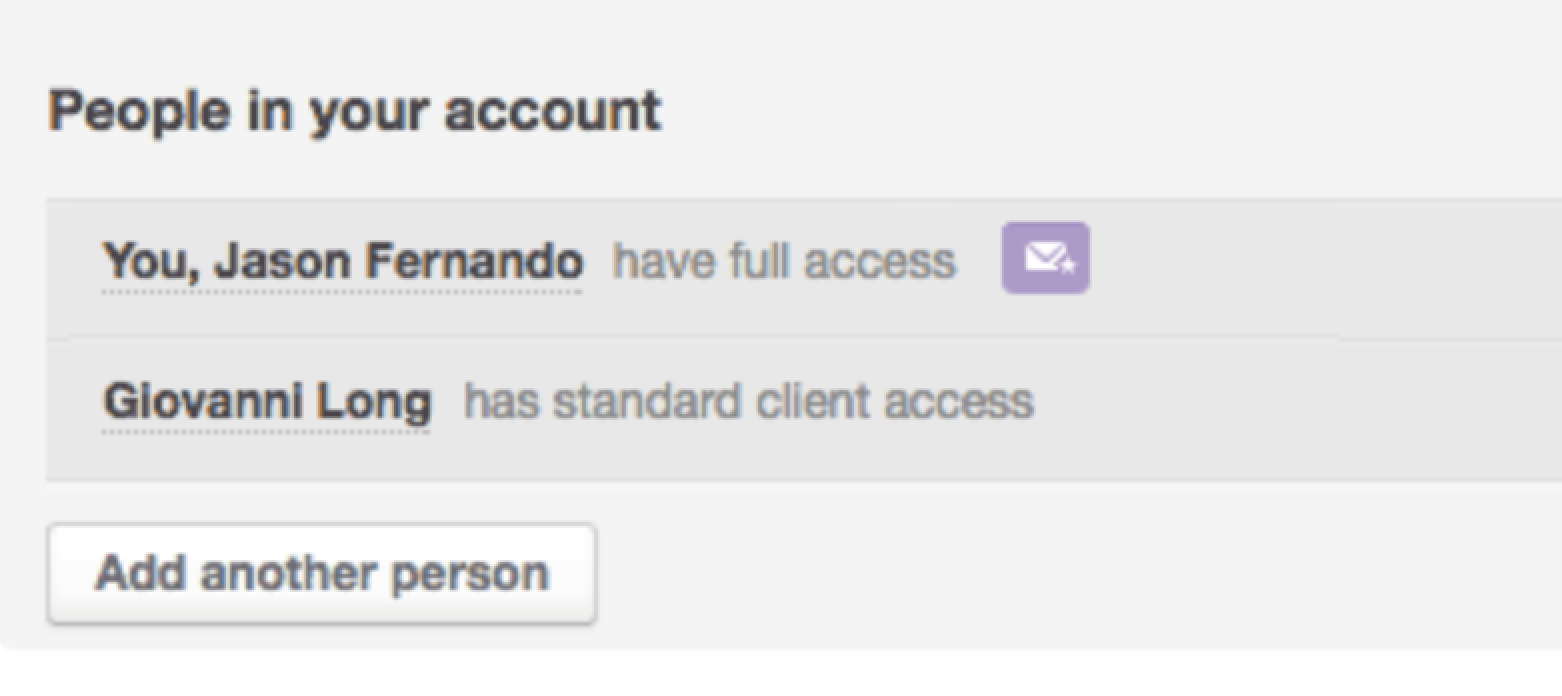 A list of administrators in your account, with the new administrator marked as "waiting to accept the invitation"
