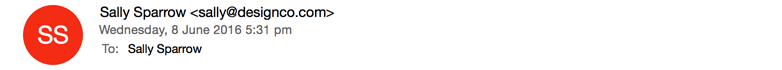Outlook 2016 shows only the original email address for an authenticated email